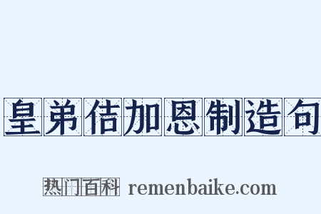 皇弟佶加恩制造句是什么意思的图片